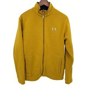 Under Armour Storm Mens Size Small Yellow Green Pockets Full Zip Sherpa Lined